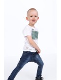 Weißes Jungen-T-Shirt mit Aufdruck NDZ4484 – Online-Shop – Boutique